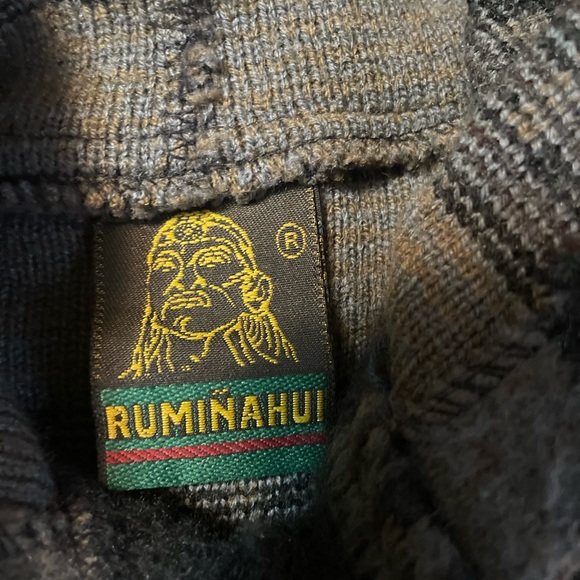 Ruminahui 80’s Wool Hooded Black/Grey/White Jacket XL Unisex - Picture 4 of 10